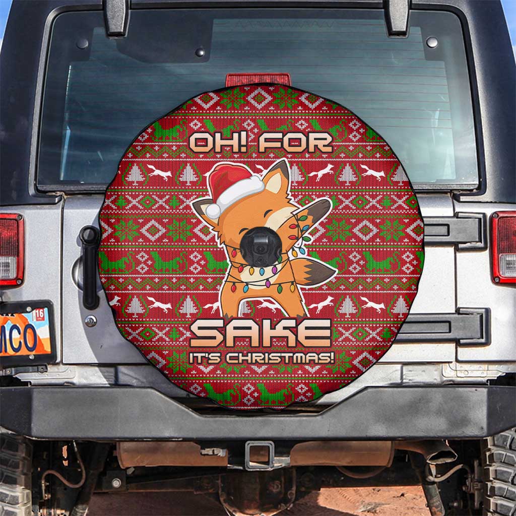 Oh For Fox Sake Christmas Spare Tire Cover Xmas Holiday Patterns - Wonder Print Shop