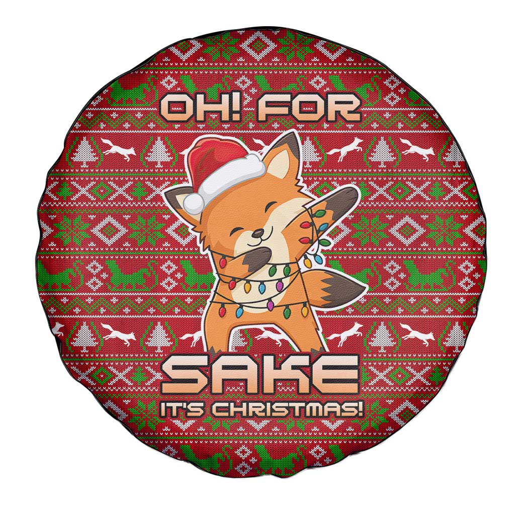 Oh For Fox Sake Christmas Spare Tire Cover Xmas Holiday Patterns - Wonder Print Shop