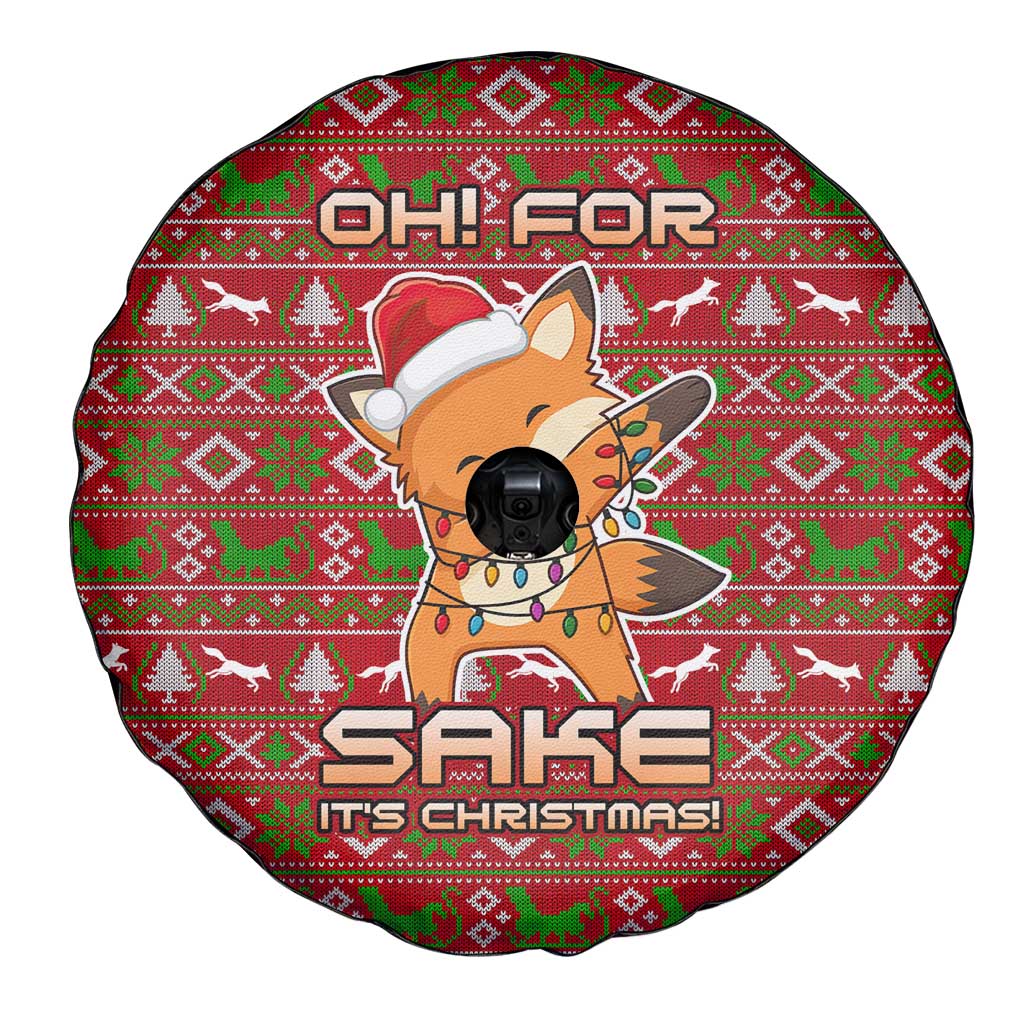 Oh For Fox Sake Christmas Spare Tire Cover Xmas Holiday Patterns - Wonder Print Shop