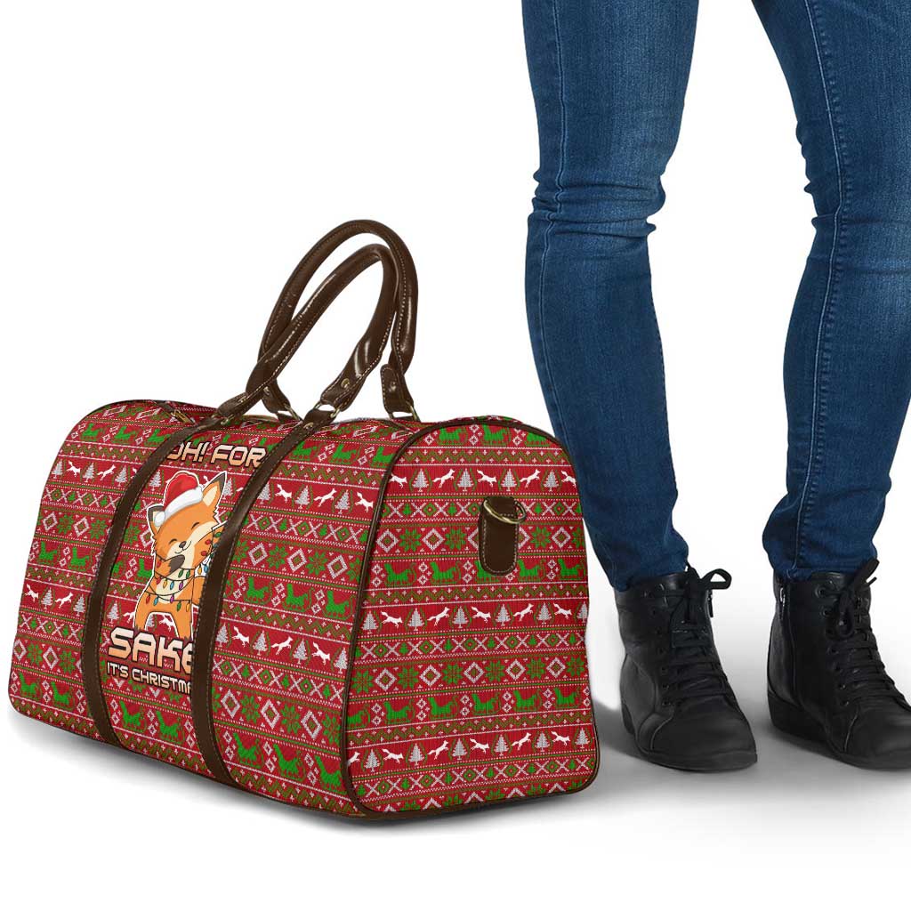 Oh For Fox Sake Christmas Travel Bag Xmas Holiday Patterns - Wonder Print Shop