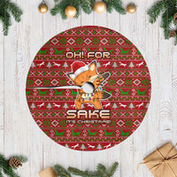 Oh For Fox Sake Christmas Tree Skirt Xmas Holiday Patterns - Wonder Print Shop