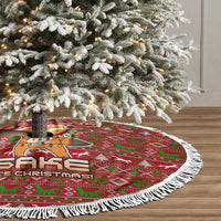 Oh For Fox Sake Christmas Tree Skirt Xmas Holiday Patterns - Wonder Print Shop