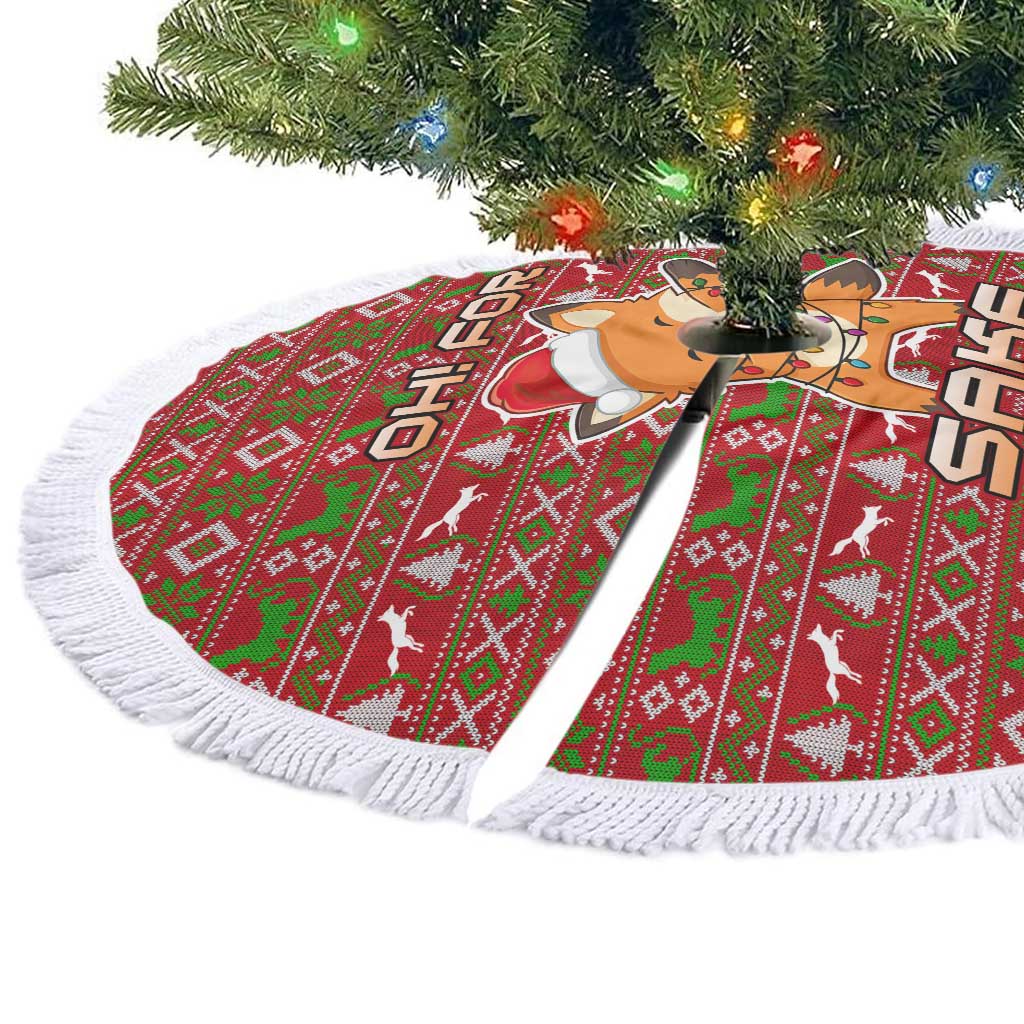 Oh For Fox Sake Christmas Tree Skirt Xmas Holiday Patterns - Wonder Print Shop