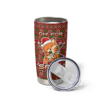 Oh For Fox Sake Christmas Tumbler Cup Xmas Holiday Patterns - Wonder Print Shop