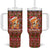 Oh For Fox Sake Christmas Tumbler With Handle Xmas Holiday Patterns - Wonder Print Shop