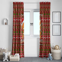 Oh For Fox Sake Christmas Window Curtain Xmas Holiday Patterns - Wonder Print Shop