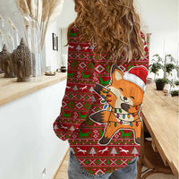 Oh For Fox Sake Christmas Women Casual Shirt Xmas Holiday Patterns - Wonder Print Shop