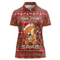 Oh For Fox Sake Christmas Women Polo Shirt Xmas Holiday Patterns - Wonder Print Shop
