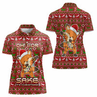 Oh For Fox Sake Christmas Women Polo Shirt Xmas Holiday Patterns - Wonder Print Shop