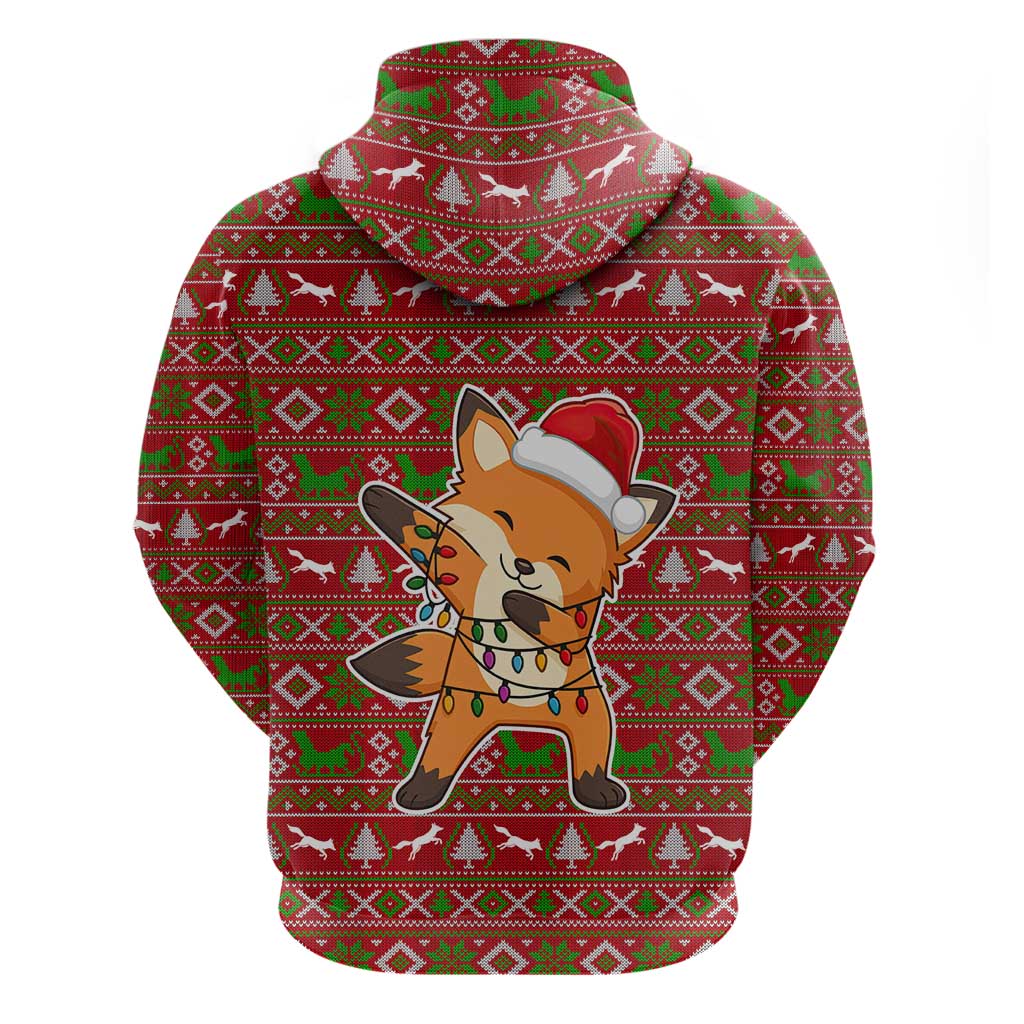 Oh For Fox Sake Christmas Zip Hoodie Xmas Holiday Patterns - Wonder Print Shop