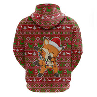 Oh For Fox Sake Christmas Zip Hoodie Xmas Holiday Patterns - Wonder Print Shop