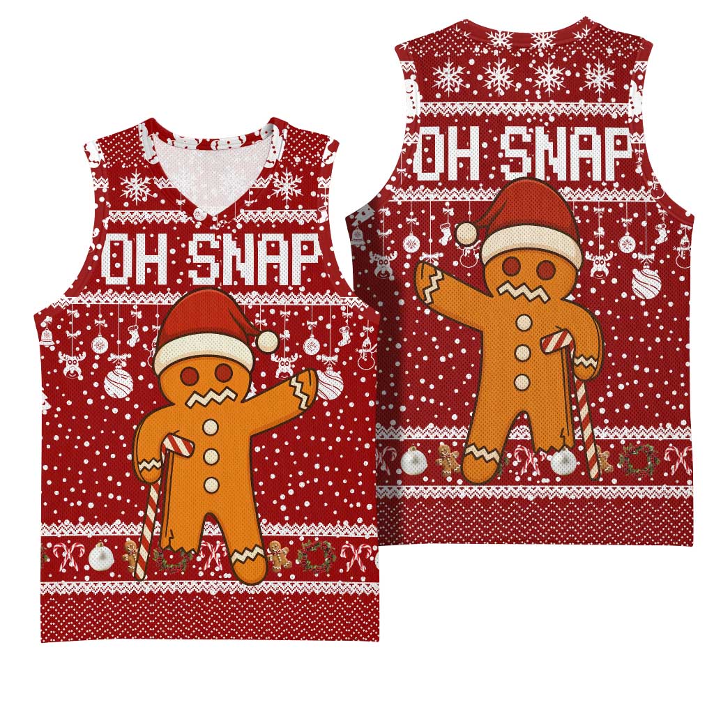 Oh Snap Christmas Basketball Jersey Xmas Holiday Patterns - Wonder Print Shop