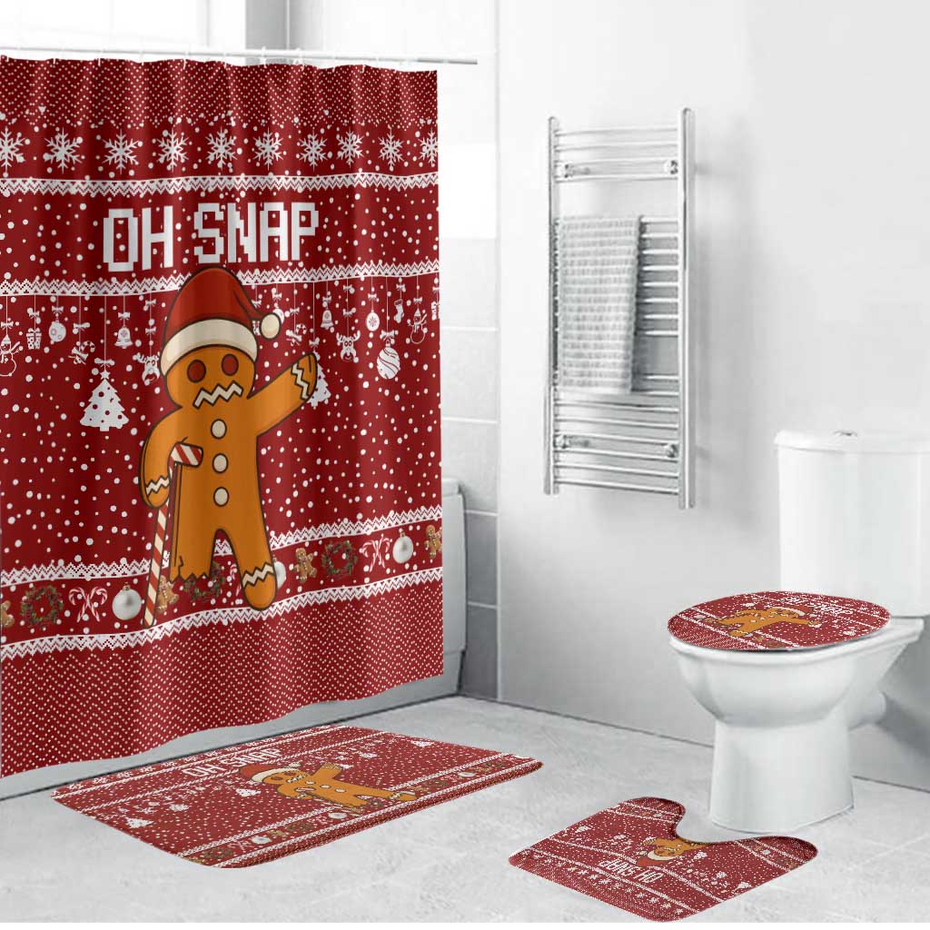 Oh Snap Christmas Bathroom Set Xmas Holiday Patterns - Wonder Print Shop
