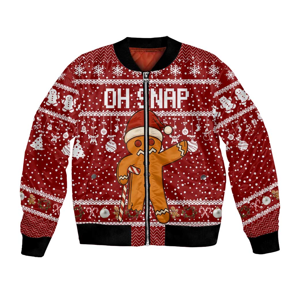 Oh Snap Christmas Bomber Jacket Xmas Holiday Patterns - Wonder Print Shop