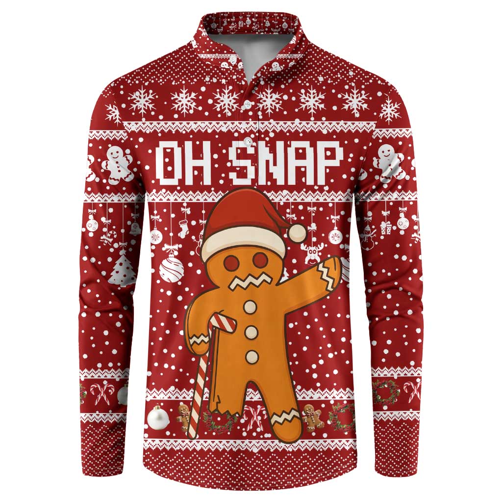 Oh Snap Christmas Button Sweatshirt Xmas Holiday Patterns - Wonder Print Shop