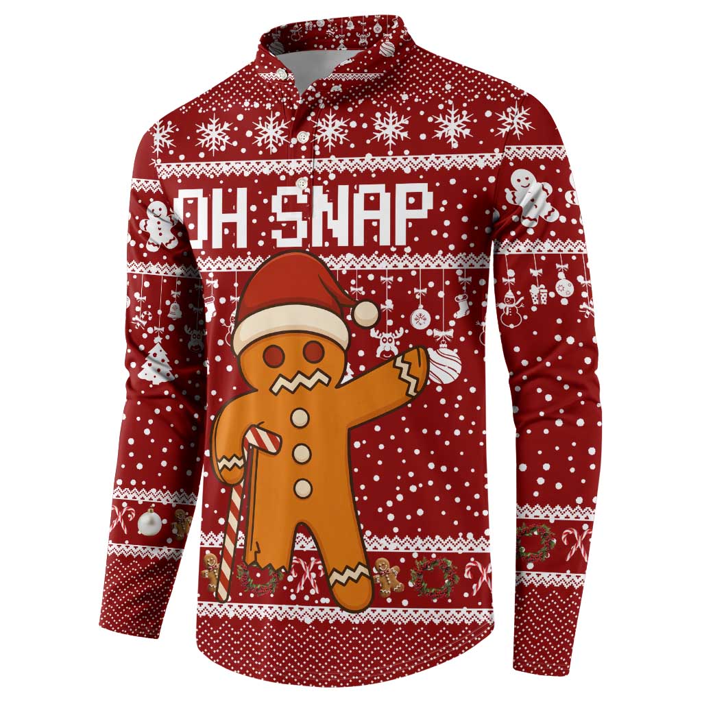 Oh Snap Christmas Button Sweatshirt Xmas Holiday Patterns - Wonder Print Shop