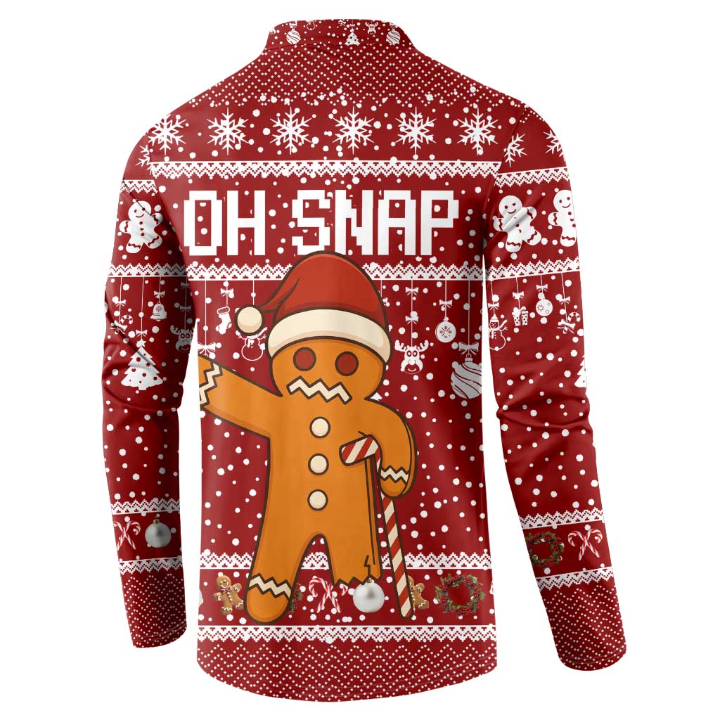 Oh Snap Christmas Button Sweatshirt Xmas Holiday Patterns - Wonder Print Shop