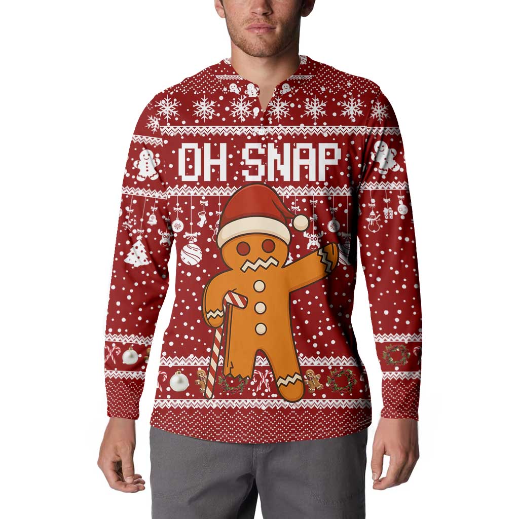 Oh Snap Christmas Button Sweatshirt Xmas Holiday Patterns - Wonder Print Shop