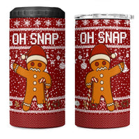 Oh Snap Christmas 4 in 1 Can Cooler Tumbler Xmas Holiday Patterns - Wonder Print Shop