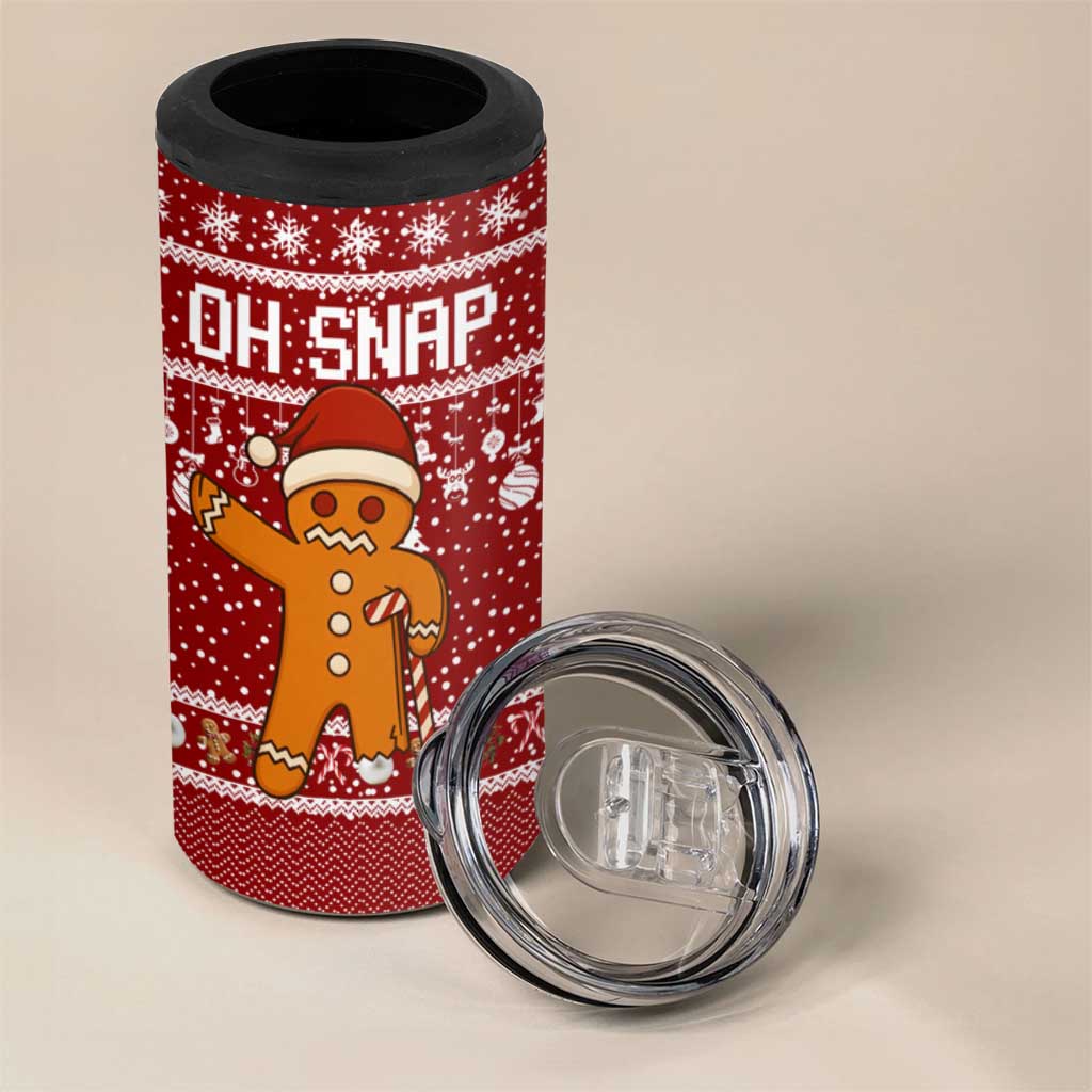 Oh Snap Christmas 4 in 1 Can Cooler Tumbler Xmas Holiday Patterns - Wonder Print Shop