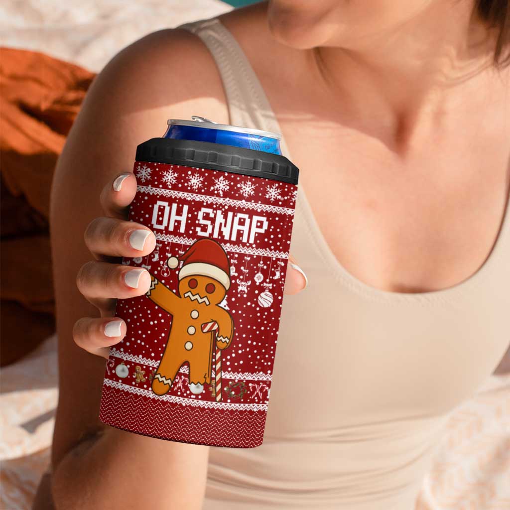 Oh Snap Christmas 4 in 1 Can Cooler Tumbler Xmas Holiday Patterns - Wonder Print Shop