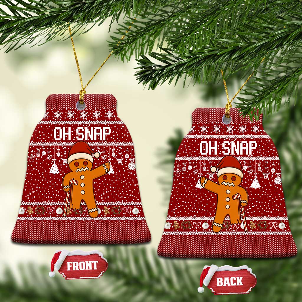 Oh Snap Christmas Ceramic Ornament Xmas Holiday Patterns - Wonder Print Shop