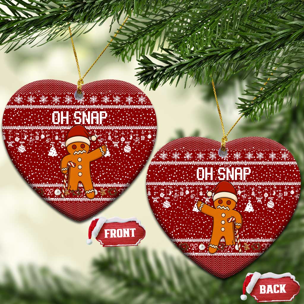 Oh Snap Christmas Ceramic Ornament Xmas Holiday Patterns - Wonder Print Shop