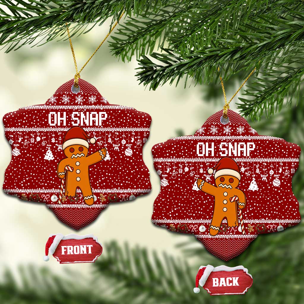 Oh Snap Christmas Ceramic Ornament Xmas Holiday Patterns - Wonder Print Shop