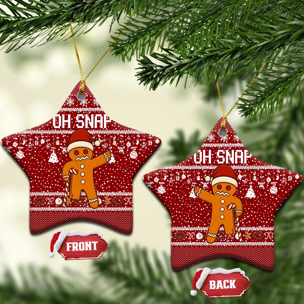 Oh Snap Christmas Ceramic Ornament Xmas Holiday Patterns - Wonder Print Shop