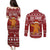 Oh Snap Christmas Couples Matching Puletasi and Long Sleeve Button Shirt Xmas Holiday Patterns - Wonder Print Shop