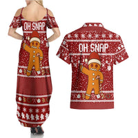 Oh Snap Christmas Couples Matching Summer Maxi Dress and Hawaiian Shirt Xmas Holiday Patterns - Wonder Print Shop