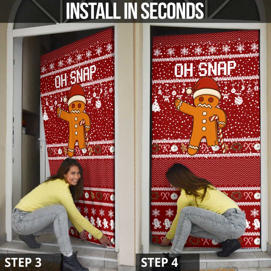 Oh Snap Christmas Door Cover Xmas Holiday Patterns - Wonder Print Shop