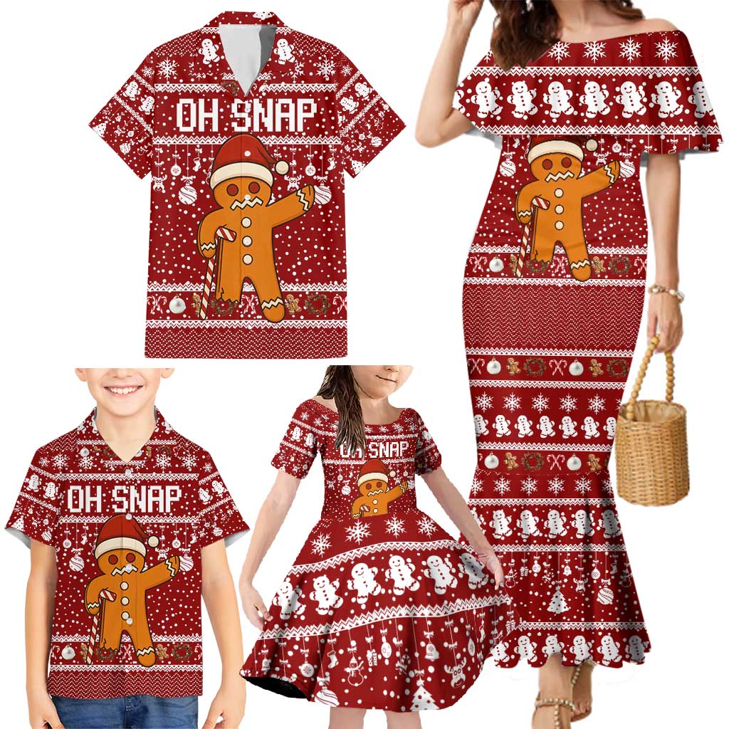 Oh Snap Christmas Family Matching Mermaid Dress and Hawaiian Shirt Xmas Holiday Patterns - Wonder Print Shop