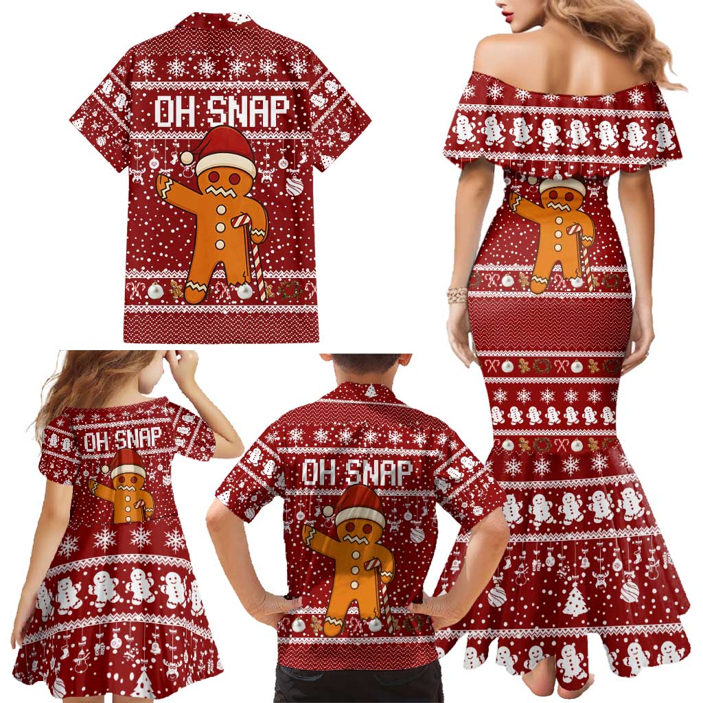 Oh Snap Christmas Family Matching Mermaid Dress and Hawaiian Shirt Xmas Holiday Patterns - Wonder Print Shop