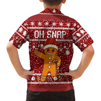 Oh Snap Christmas Family Matching Off The Shoulder Long Sleeve Dress and Hawaiian Shirt Xmas Holiday Patterns - Wonder Print Shop