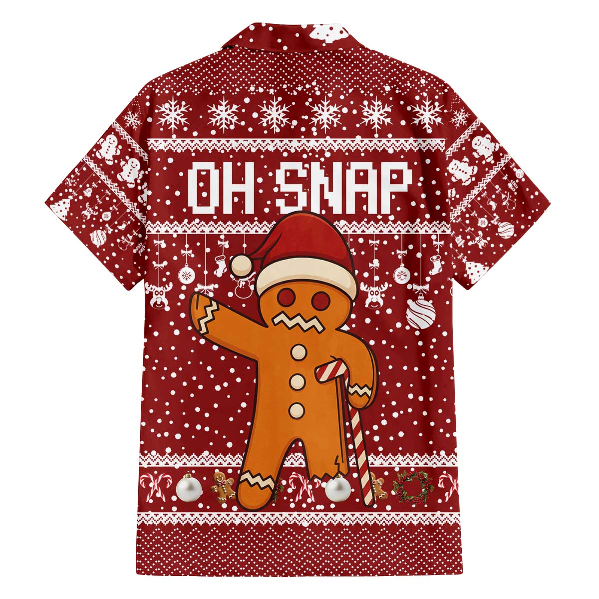 Oh Snap Christmas Family Matching Off The Shoulder Long Sleeve Dress and Hawaiian Shirt Xmas Holiday Patterns - Wonder Print Shop