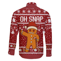 Oh Snap Christmas Family Matching Off The Shoulder Long Sleeve Dress and Hawaiian Shirt Xmas Holiday Patterns - Wonder Print Shop