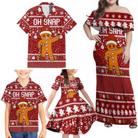 Oh Snap Christmas Family Matching Off Shoulder Maxi Dress and Hawaiian Shirt Xmas Holiday Patterns - Wonder Print Shop