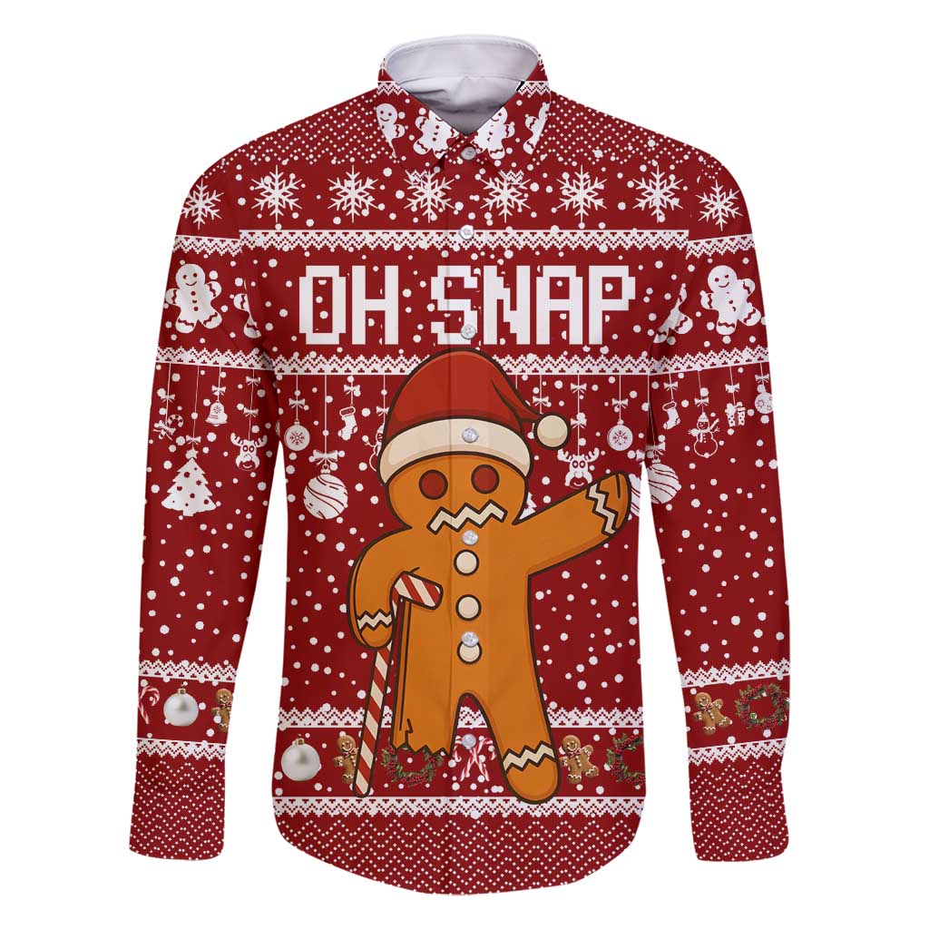 Oh Snap Christmas Family Matching Off Shoulder Short Dress and Hawaiian Shirt Xmas Holiday Patterns - Wonder Print Shop