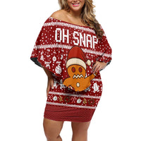 Oh Snap Christmas Family Matching Off Shoulder Short Dress and Hawaiian Shirt Xmas Holiday Patterns - Wonder Print Shop