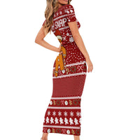 Oh Snap Christmas Family Matching Short Sleeve Bodycon Dress and Hawaiian Shirt Xmas Holiday Patterns - Wonder Print Shop