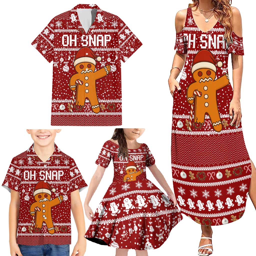 Oh Snap Christmas Family Matching Summer Maxi Dress and Hawaiian Shirt Xmas Holiday Patterns - Wonder Print Shop
