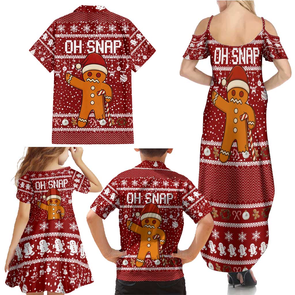 Oh Snap Christmas Family Matching Summer Maxi Dress and Hawaiian Shirt Xmas Holiday Patterns - Wonder Print Shop