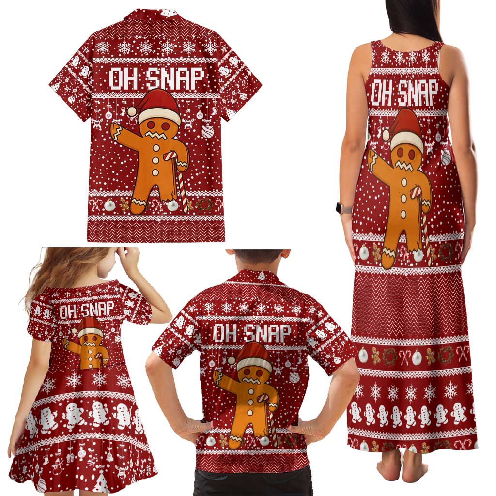 Oh Snap Christmas Family Matching Tank Maxi Dress and Hawaiian Shirt Xmas Holiday Patterns - Wonder Print Shop