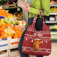 Oh Snap Christmas Grocery Bag Xmas Holiday Patterns - Wonder Print Shop