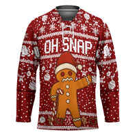 Oh Snap Christmas Hockey Jersey Xmas Holiday Patterns - Wonder Print Shop