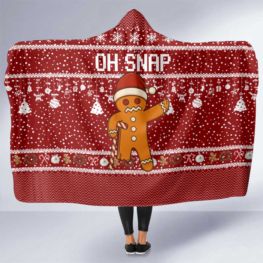 Oh Snap Christmas Hooded Blanket Xmas Holiday Patterns - Wonder Print Shop