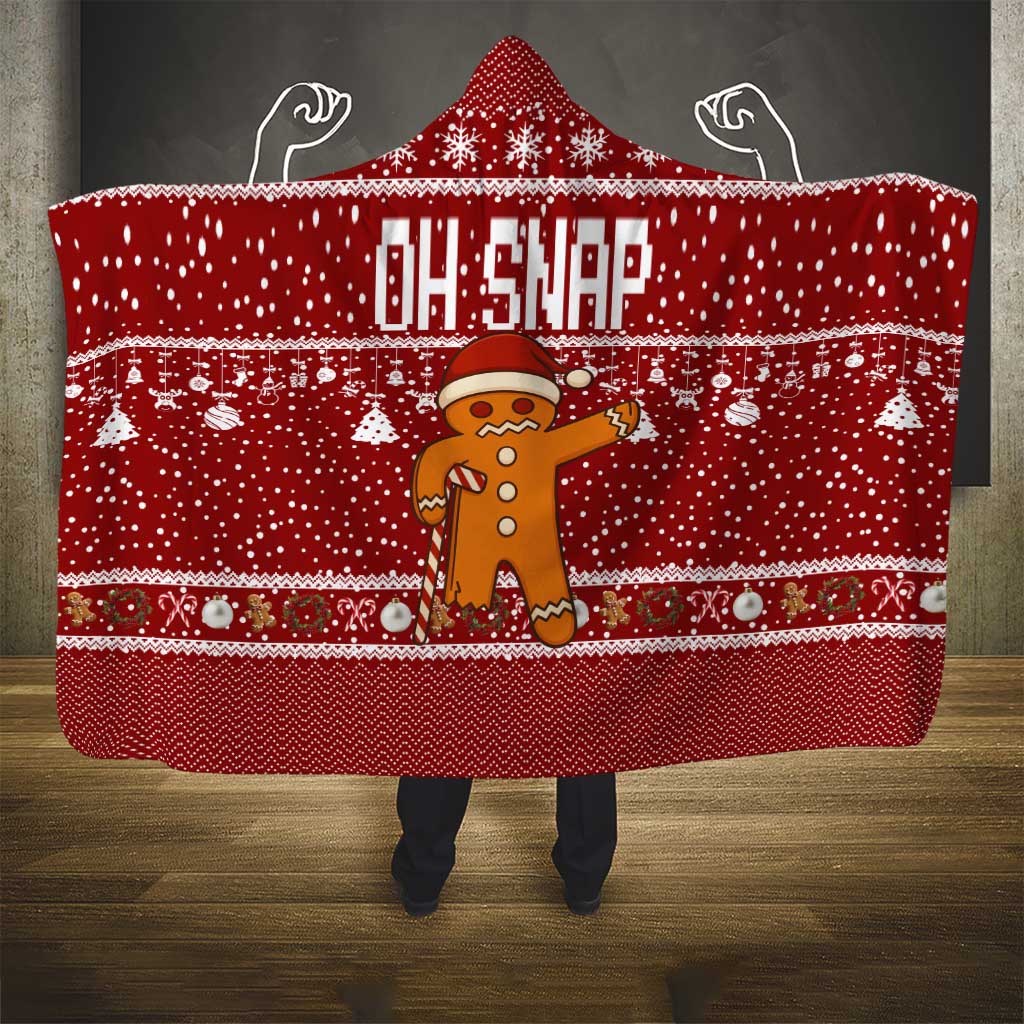 Oh Snap Christmas Hooded Blanket Xmas Holiday Patterns - Wonder Print Shop