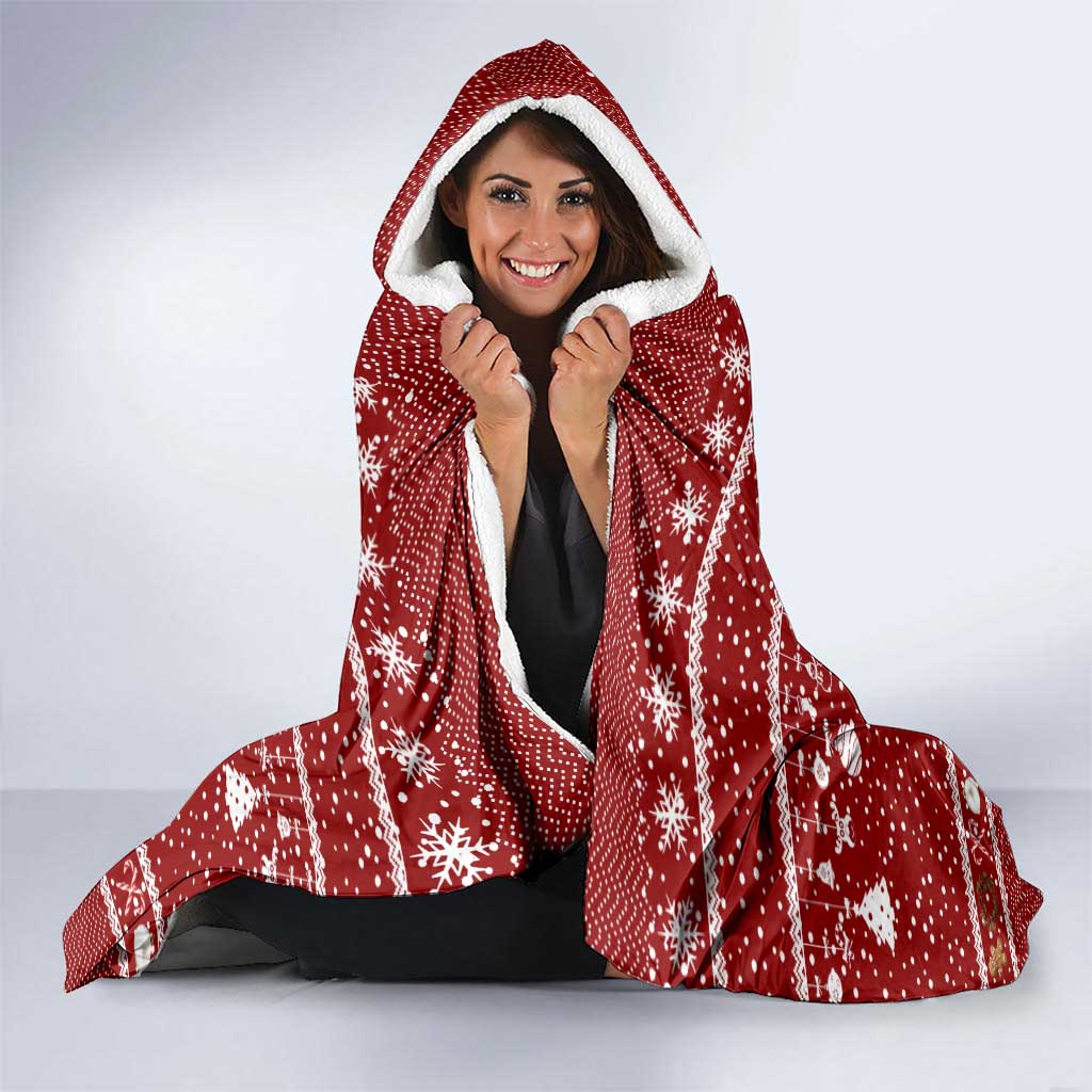 Oh Snap Christmas Hooded Blanket Xmas Holiday Patterns - Wonder Print Shop