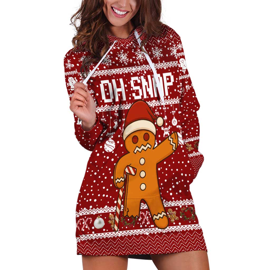 Oh Snap Christmas Hoodie Dress Xmas Holiday Patterns - Wonder Print Shop